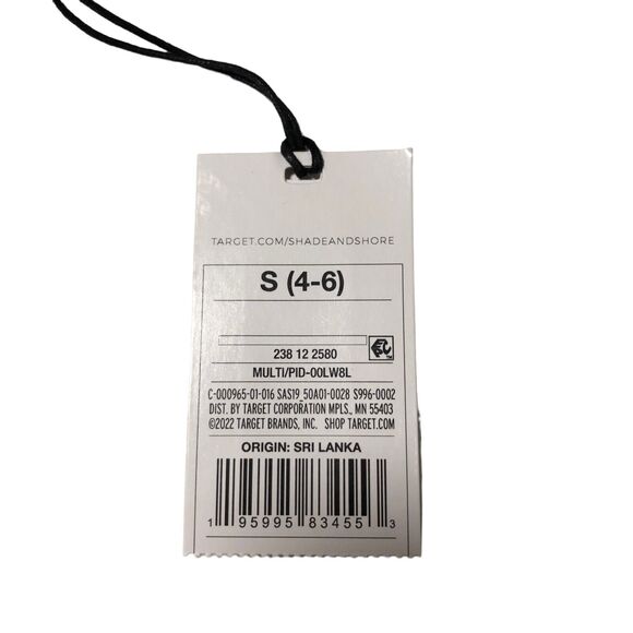 NEW Shade & Shore Ruffle High Leg Extra Cheeky Bikini Bottom Sz S Paisley Floral - Picture 9 of 10